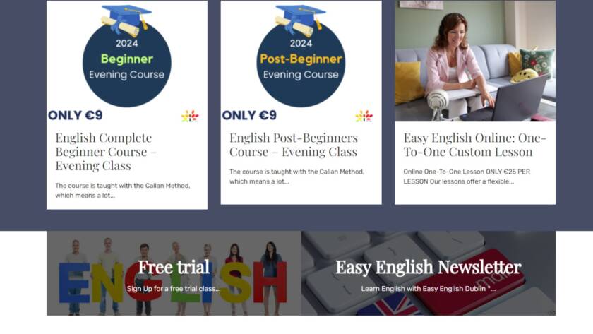 Easy English Dublin website